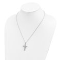 thumbnail image 5 of FJC Finejewelers 925 Sterling Silver Cable Brilliant Embers  CZ Polished Cross Necklace 19 mm, 5 of 7