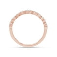 thumbnail image 5 of 1/4 ct. t.w Round Cut Lab Created Moissanite Diamond Milgrain Half Eternity Stackable Band Ring For Women In 14K Rose Gold Over Sterling Silver(G-H Color,VVS1 Clarity,0.25 Cttw)-7.5, 5 of 8