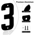 thumbnail image 3 of 12 Inch Modern Metal House Numbers, Metal Letter, Black Door Number, Metal Mailbox Numbers and Letters, Metal House Address Letters and Numbers for Outside Signs (G), 3 of 8