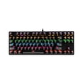 thumbnail image 1 of K7 Wired Keyboard Sensitive Plug Play RGB Cool Light USB2.0 87 Keys USB Keyboard for Players - Black, 1 of 5