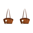 thumbnail image 1 of Bolso Mano Gamuza para Mujer Hombro Gran Capacidad Casual El (marrón), 1 of 5