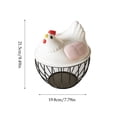 thumbnail image 3 of Yunuuuoa Wrought Iron Storage Basket for Kitchen Countertop, Openwork Mesh Egg Basket for Vegetables Fruits Bread Snacks, Rustic Farmhouse Decor Organizer for Pantry Dining Room, 3 of 6