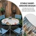 thumbnail image 5 of World Map Fitted Tablecloth with Elastic Edged, Round Table Cloth for Dining Table, Country Famous Building Tourism Bridge Wooden Waterproof Oil Proof Table Cover for Indoor Outdoor 55"-60", 5 of 8