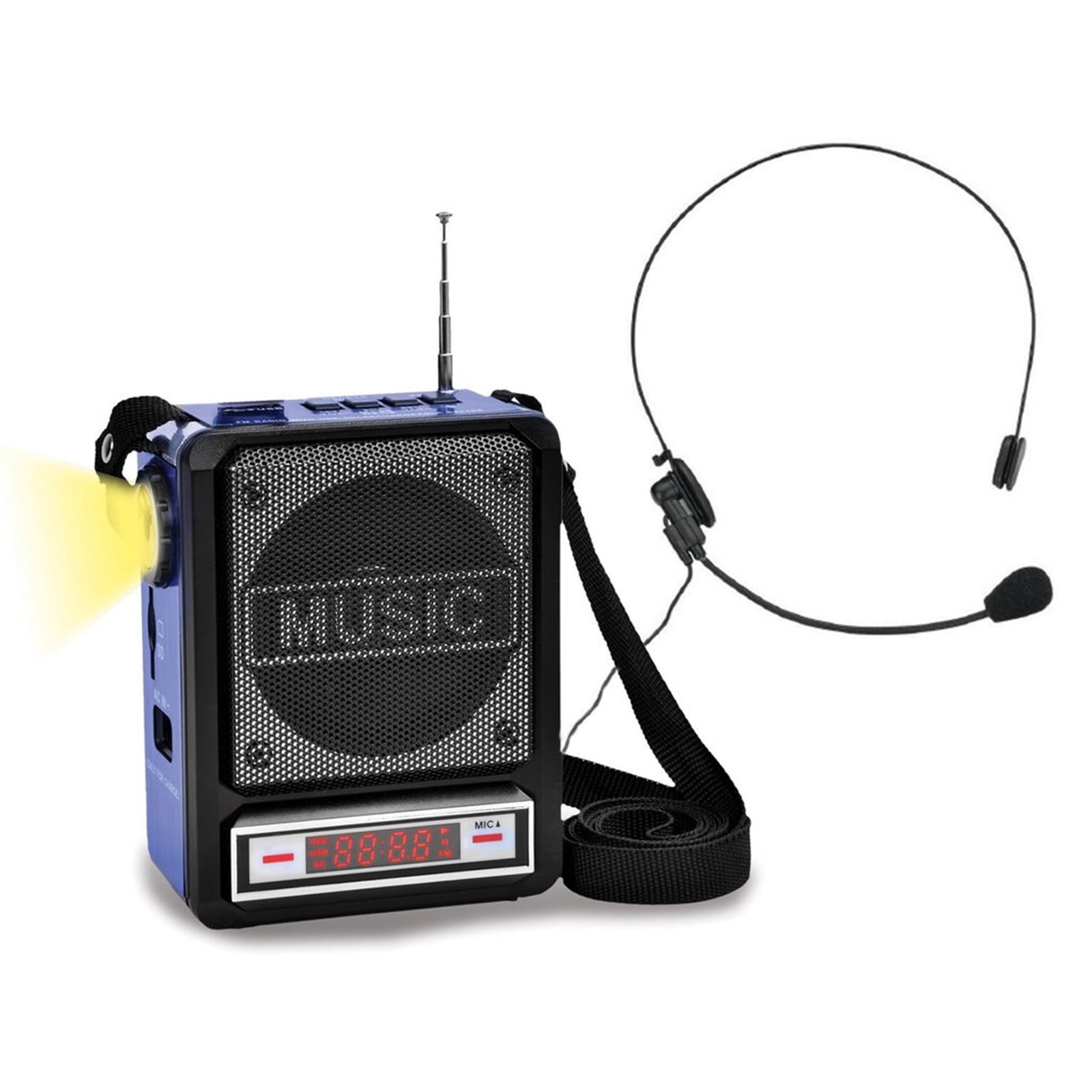 Technical Pro Bluetooth Speaker with Wired Headset Mic and LED Torch
