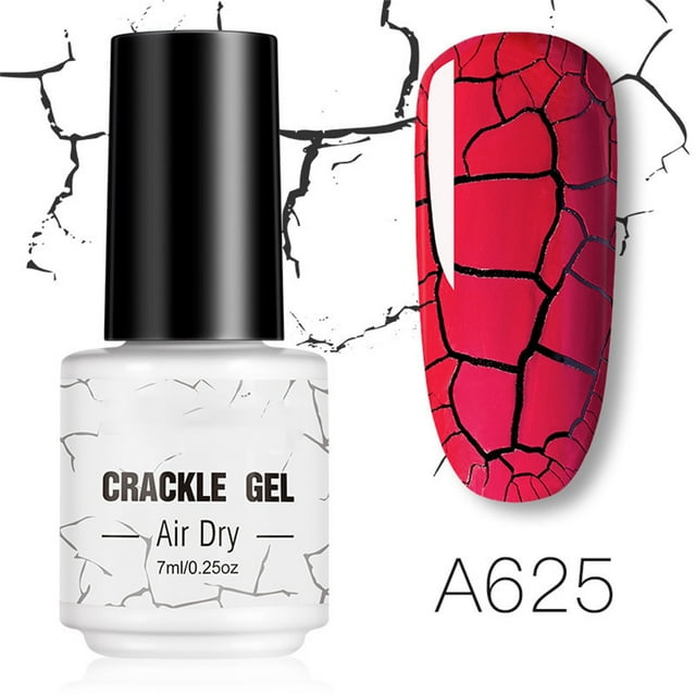Esmalte de uñas, pegamento craquelador para esmalte de uñas, kit de pegamento craquelador para esmalte de uñas, almohadilla de algodón de 7 ml