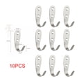 thumbnail image 2 of LITTLE HOME Stainless Steel Wall Mount Single Hook, Heavy Duty Rustproof Coat Hanger for Kitchen Bathroom Bedroom Living Room Office Hotel, 10 Pack Silver (S-1.5mm), 2 of 8