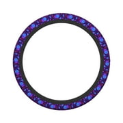 XMXY Car Steering Wheel Cover, Repeating Floral Texture Non-Slip Jeep Truck Universal Elastic Steering Wheel Protector 15 inch