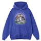 thumbnail image 2 of Sudadera holgada con capucha y diseño de gatos en Greengungchi, estilo retro desgastado, estilo hip hop, para otoño, 100 % algodón, 2 of 5