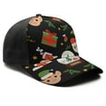 thumbnail image 3 of Christmas Baseball Cap – Stylish Spliced Design Adjustable Trucker Hat with Full Print Front & Brim, Breathable Cotton Blend Snapback for Sports, Travel & Daily Wear, 3 of 3