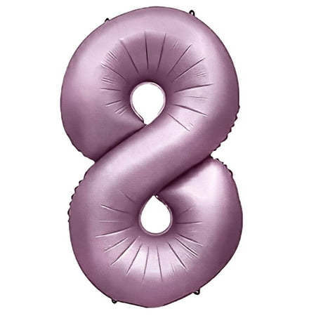 32 inch Number 8 - Metal Balloons - Purple Lilac Foil Mylar Balloon - Party Supplies Decorations