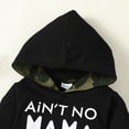 thumbnail image 5 of 12 Months Baby Boys Clothes 18 Months Boys 2PCS Hoodie Outfits Set Letter Print Toddler Boys Long Sleeve Hoodie Top Camo Pants Set Black, 5 of 9