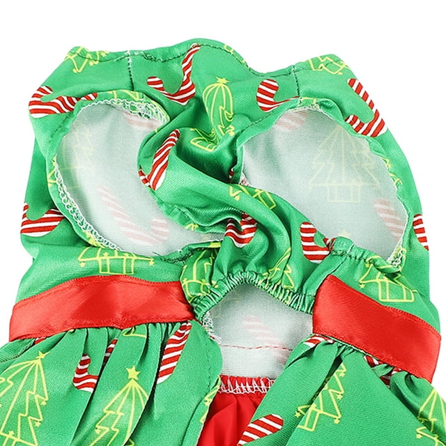 Vestido para cachorro NikouMX Vestido de perro con tema navideño lindo verano para fiesta de Navidad