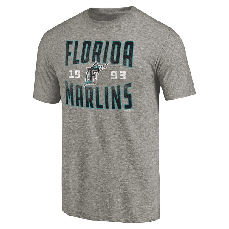 Men's Gray Florida Marlins Cooperstown Collection Vintage Antique