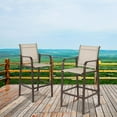 EasingRoom Bar Stools Outdoor Kitchen Bar Height Patio Chairs Padded