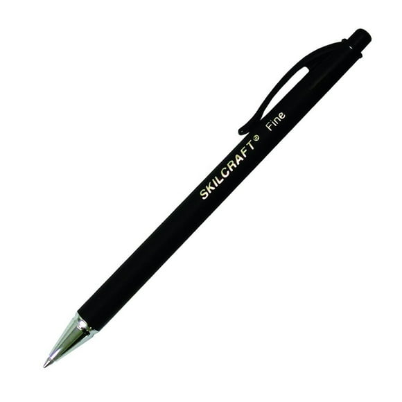 Bolígrafo SKILCRAFT 7520-01-352-7309 con punta fina de goma negra