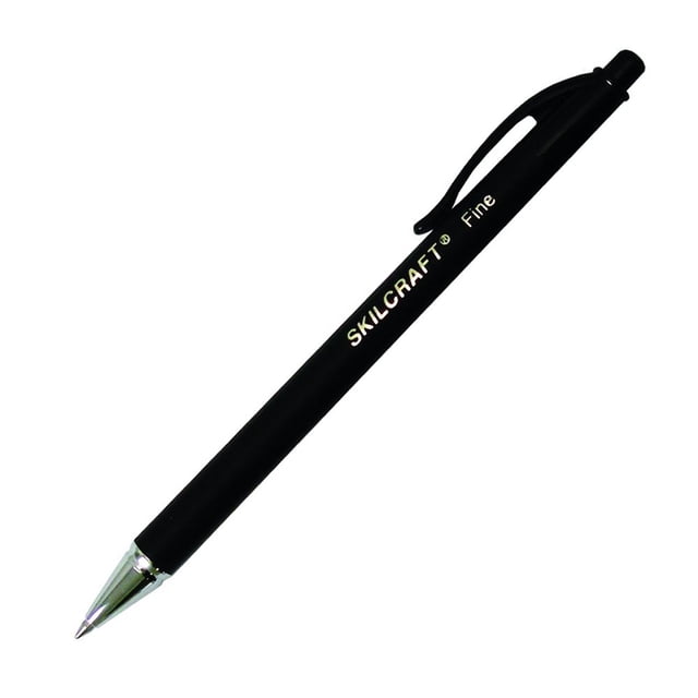 Bolígrafo SKILCRAFT 7520-01-352-7309 con punta fina de goma negra