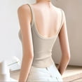 thumbnail image 6 of Levmjia Women Sports Cami Top Soft Breathable Solid Color Removable Chest Pads Adjustable Thin Straps Slim Fit Yoga Fitness Daily Summer Outdoor Outfits, 6 of 9
