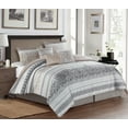 thumbnail image 2 of Lanco Luna Floral 7-Piece Comforter Set, Grey, California King, 100% Polyester Fill, 2 of 2