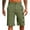 Mens Shorts Army Green, variant on Bermuda Shorts for Men with Pockets Lightweight Elastic High Waisted Straight Leg Casual Solid Color Button Breathable Loungewear Short