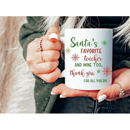 

Thank You for All Christmas Teacher Mug Christmas Santa s Favorite Coffee Cup Christmas Teacher Gift Favorite Teacher Mug Xmas Tree Mug Teacher Appreciation Gift Idea
