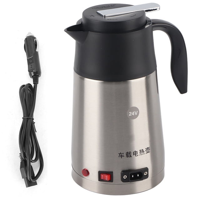 Hervidor eléctrico portátil para coche, 1,2 l, 24 V, para calentar agua y café, para camión