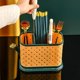 thumbnail image 3 of Plastic Chopsticks Cage Hollow Drain Tableware Rack Spoon Fork Storage Shelf Container Kitchen Organizer Cutlery Rests (Color : Large Green), 3 of 5