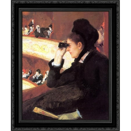 At the Francais, a Sketch 20x24 Black Ornate Wood Framed Canvas Art by Cassatt, Mary,