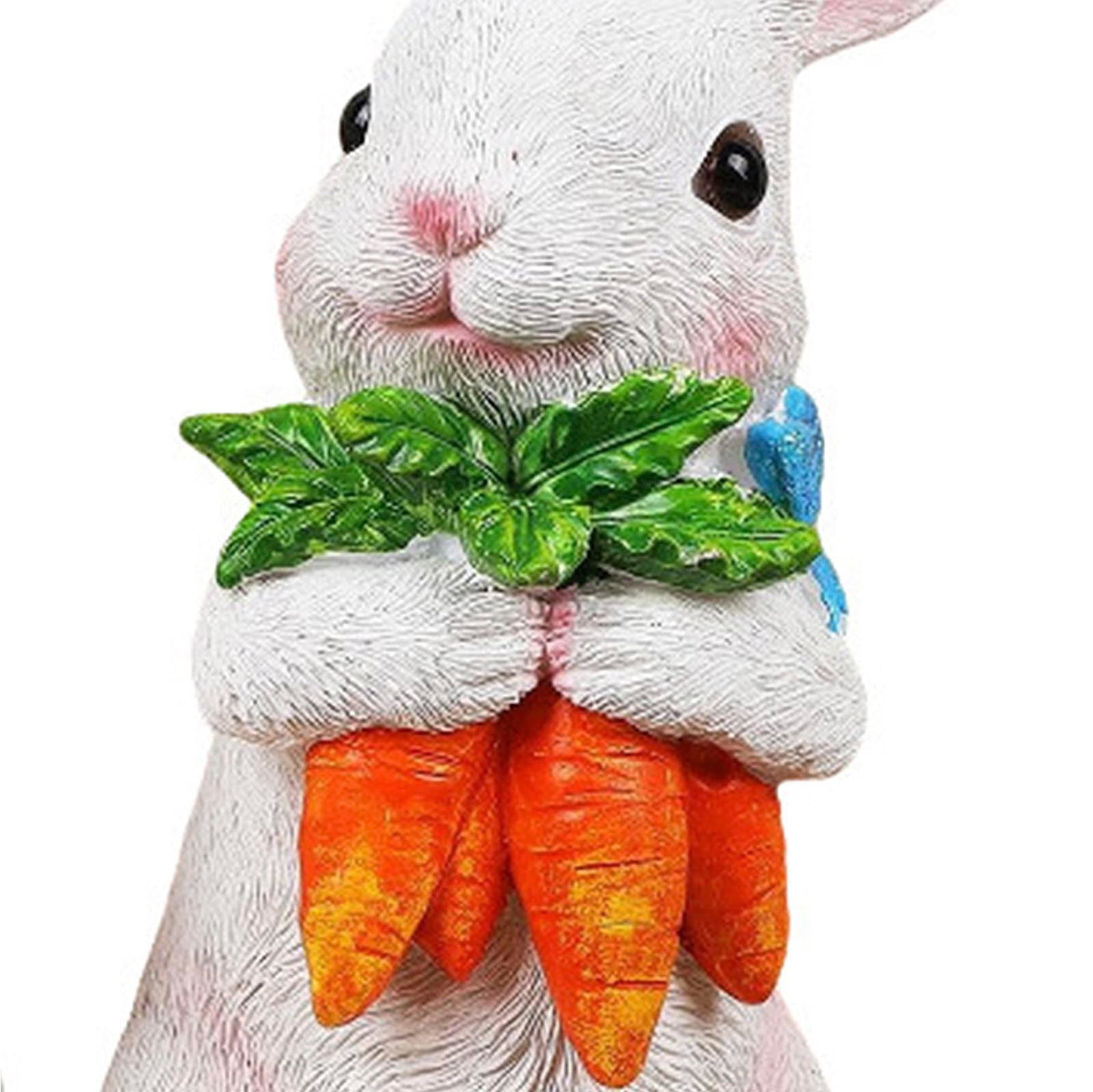 Bunny Campfire Flickering Nightlight, Rabbit Night Light Plug into Wall Easter Night Light with Switch Bunny Decor Easter Home Decorations(Gnome)