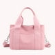 thumbnail image 1 of Bolso de viaje de lona de mano de moda para damas Color sólido para vacaciones (rosa), 1 of 6