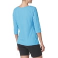 thumbnail image 2 of Hanes Women`s Stretch Cotton Raglan Sleeve Tee, XL, Flying Turquoise, 2 of 5