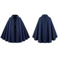 thumbnail image 4 of HXWCHs Women's Medieval Gothic Dress Solid Color Slim Waist Retro Victorian Evening Gown Dark Blue One Size, 4 of 4
