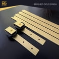 thumbnail image 5 of Rio Salto Mini Gold Barn Door Hardware Kit 6FT with Handles, Double Pannel Cabinet Sliding Barn 72" Hardware Track for Sliding Furniture Gold, 6FT Track Kit Double Door, 5 of 6