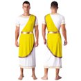 thumbnail image 1 of TiaoBug Robe Gothique Grecque Ancienne pour Hommes, Décoration Dorée Rétro, Longue Robe Jaune G, 1 of 6
