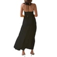 thumbnail image 4 of Women Elegant Halter Maxi Dress Solid Sleeveless Backless Tie-Up Neck Long Dress Summer Beach Party Going Out Dresses, 4 of 5