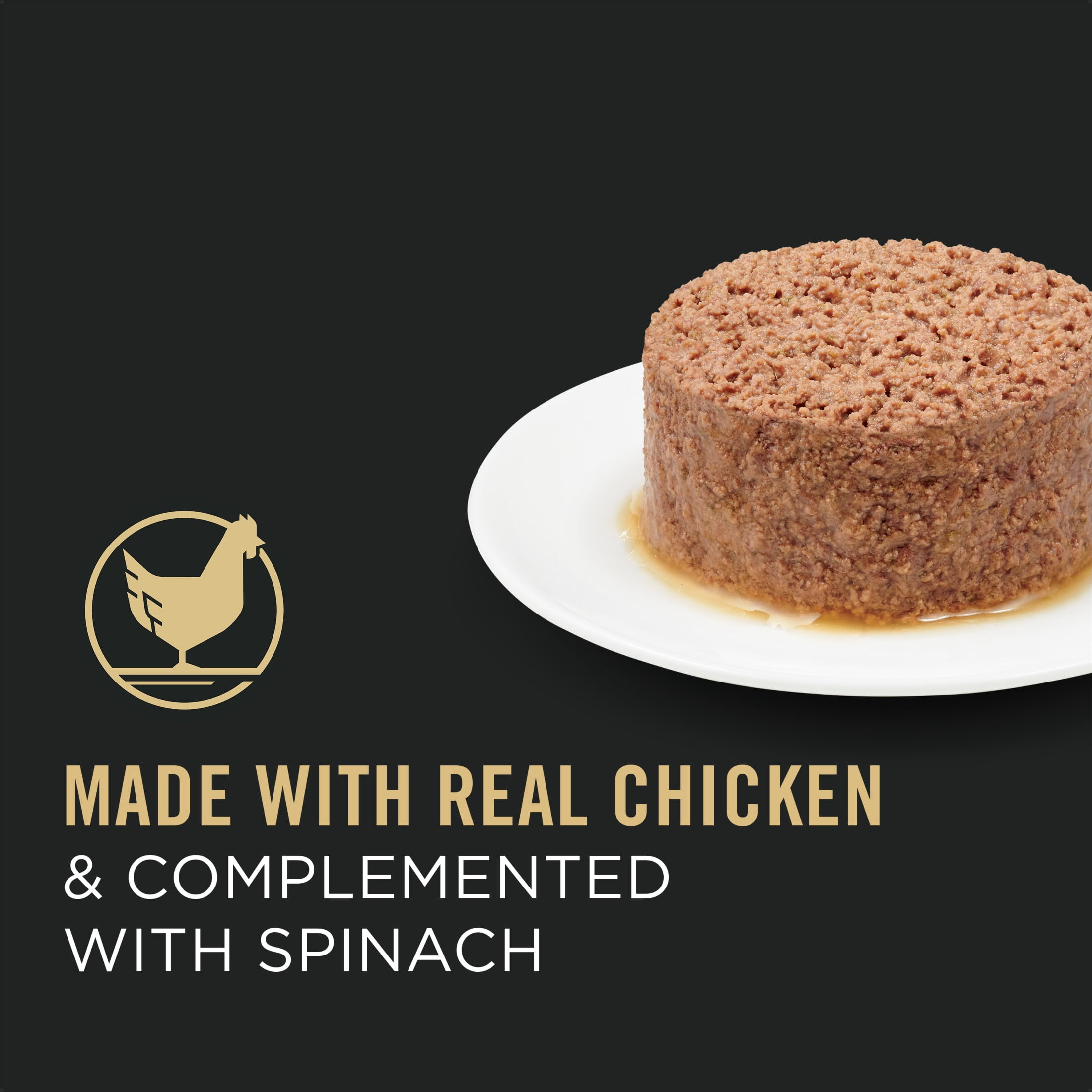 Purina Pro Plan, Grain-Free Chicken & Spinach Entree, Wet Cat Food, 24 Pack, 5.5 oz Cans