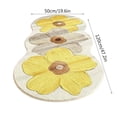 thumbnail image 3 of Beautynvta Soft Rug for Bedroom Bedside, Plush Wavy Edge Floral Floor Mat Non-Slip, Cute Floral Carpet for Bedroom Living Room Hallway Study Decor, 19.6x47.2 Inch, 3 of 5