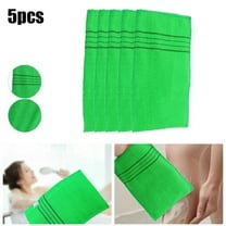 Yannee 5 Pcs Korean Italy Asian Exfoliating Mitt Exfoliating Bath Washcloth Body Scrub Mitt Shower Washcloth Double Sided Exfoliating Cloth Gloves