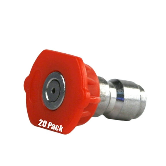 20 Pack Erie Tools Pressure Washer 1/4" Quick Connect 0 Degree 4.0 Nozzles