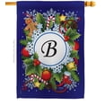 thumbnail image 2 of Breeze Decor 30080 Winter B Monogram 2-Sided Vertical Impression House Flag 28 x 40 in., 2 of 2