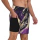 thumbnail image 2 of Balery Astronaut Floating purple Space Bañador para hombre, shorts de playa de secado rápido con entrepierna y forro de compresión-X-Large, 2 of 6