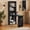 Black, variant on Haooyeah Foldable Desk with Storage Shelves & Chalkboard, Space-Saving Study Desk, White