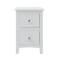 thumbnail image 5 of Solid Wood Nightstand, White Chest with 2 Storage Drawers End Table Stylish Functional Bedside Table with Wooden Legs Simple Accent Storage Cabinet for Living Room Bedroom Easy Assembly, 5 of 6
