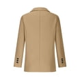 thumbnail image 7 of Sopiago Women's Blazers & Suit Jackets Casual Open Front Long Sleeve Work Office Pockets Blazer Jacket Fashion Button Lapel Blazer for Women Khaki,XL, 7 of 7