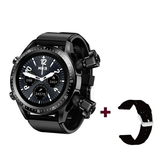 TOPRenddon Smart Watch,Bluetooth Smart Watch With Earbuds, Round Fitness Watch With Pedometer, Calories, Sleep Monitor, Stress Monitor For IOS And Android