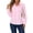 Pink, variant on Womens Button Down Shirts Lapel Long Sleeve Blouses Business Work Shirt Dressy Casual Collared Tops