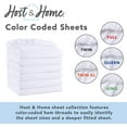 thumbnail image 4 of GFDYREE Arkwright Bulk Fitted Microfiber Sheets - (6 Pack) Color-Coded Hem Threads Bedding Essentials Supplies for Hosts of Hotel, Motel, or Rental Properties, White, Twin XL, 4 of 7