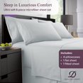 thumbnail image 2 of Danjor Linens King Size Bed Sheets Set - 1800 Series 6 Piece Bedding Sheet & Pillowcases Sets w/ Deep Pockets - Fade Resistant & Machine Washable - Ice Blue, 2 of 2