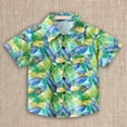 thumbnail image 2 of TIREOW Boys Hawaiian Shirt Kids Short Sleeved Button Down Casual Shirts Summer Thin Beach Shirts Camp Lapel Tops, 2 of 9
