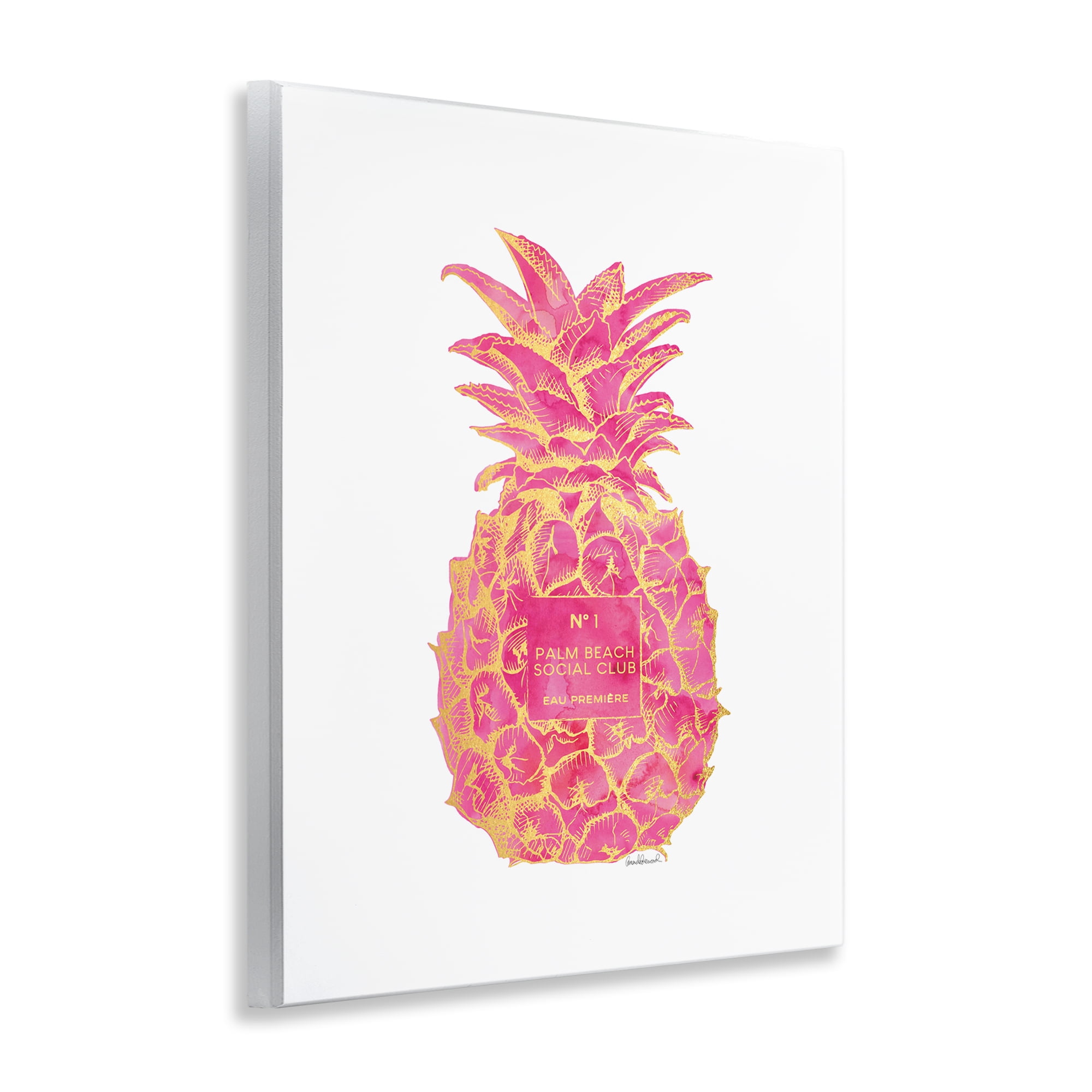 Stupell Industries Glam Ornate Pineapple Food & Beverage Painting Unframed Art Print Wall Art, 11 x 14