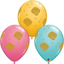 11 inch Qualatex Sea Shells Latex Balloons (6 Pack) - Party Supplies Decorations